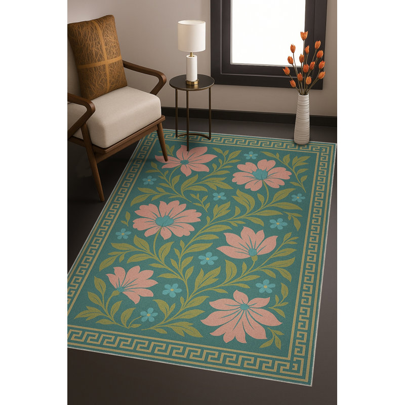 Tapis tissé crème à motif géométrique lavable Mosso, 2'6" x 4'11"