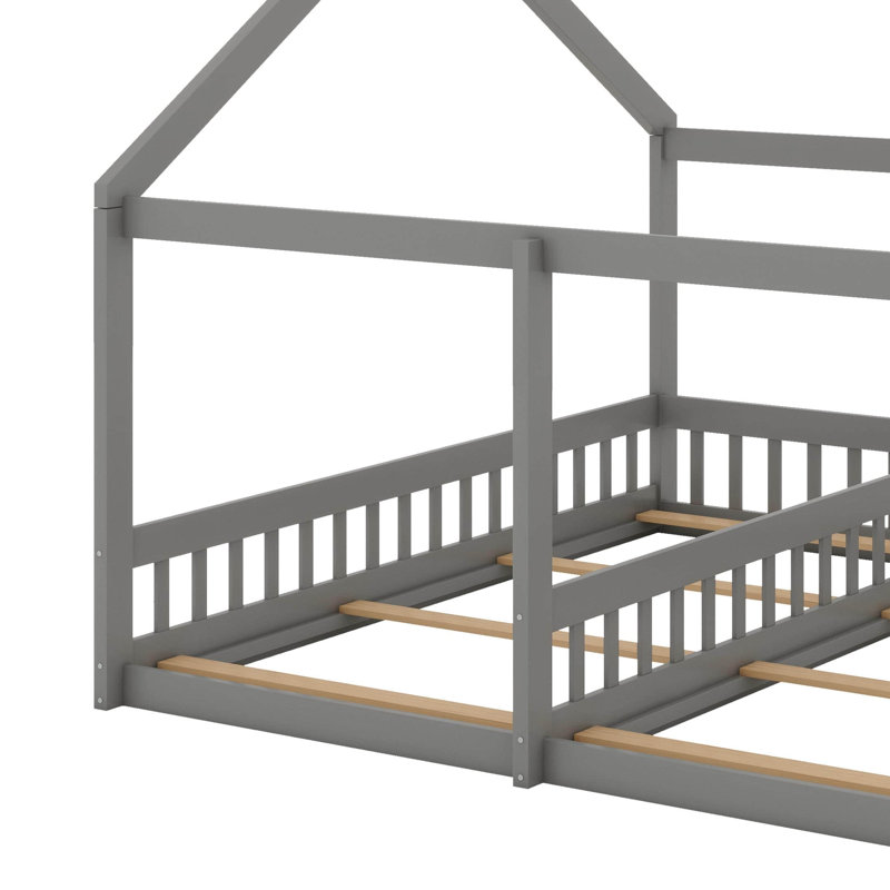 Lits plateforme simple Twin House, Gris