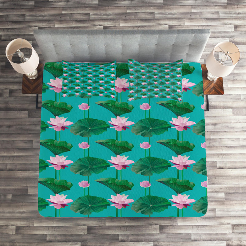 Eclectic Polyester Coverlet, King Bedspread + 2 Shams