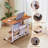 Portable Rolling Computer Table with Wheels and Storage Shelves for School & Home Office-1070465204