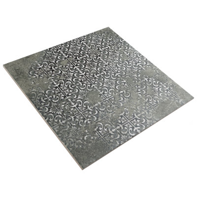 Antigua Deco 13" x 13" Porcelain Vintage Subway Wall & Floor Tile
