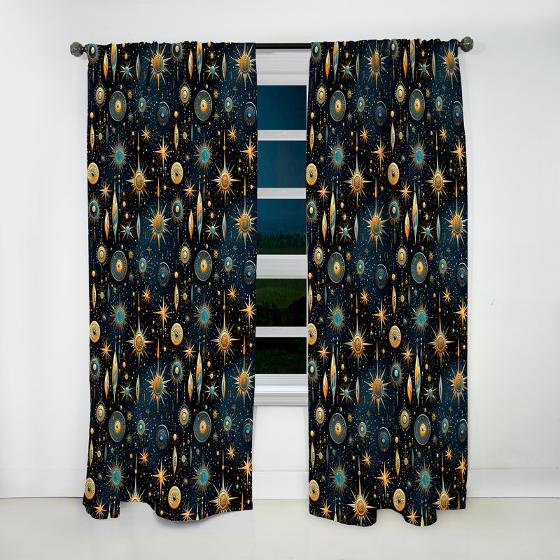 Cosmic Nomad Boho Motif I - Abstrait Boho, L 52 po x L 63 po