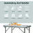 Folding Camping Table with Height Adjustability, Lightweight Portable Table with Carry Handle, Outdoor Folding Table Camping Accessories