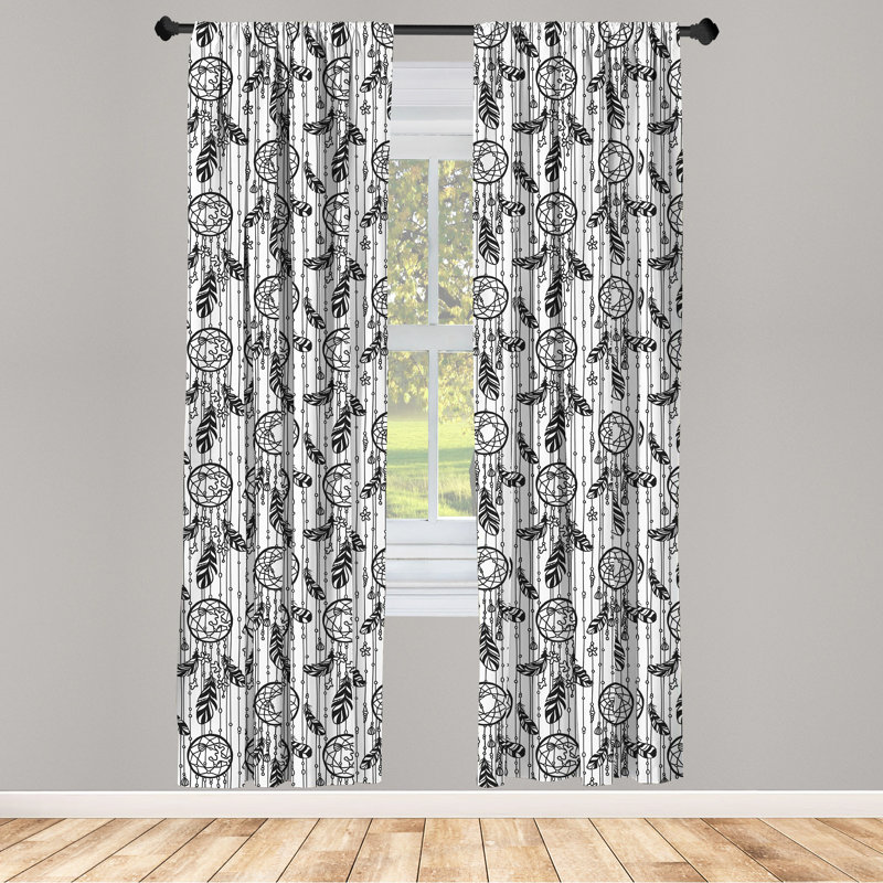 Semi-Sheer Rod Pocket Curtain Panels, 28" x 84"