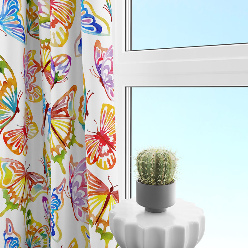 Semi Sheer Curtain Panel Pair, 40" W x 82" L