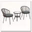 Ensemble de loisirs d'extérieur, 2 chaises simples en rotin avec table ronde en verre-1537625891