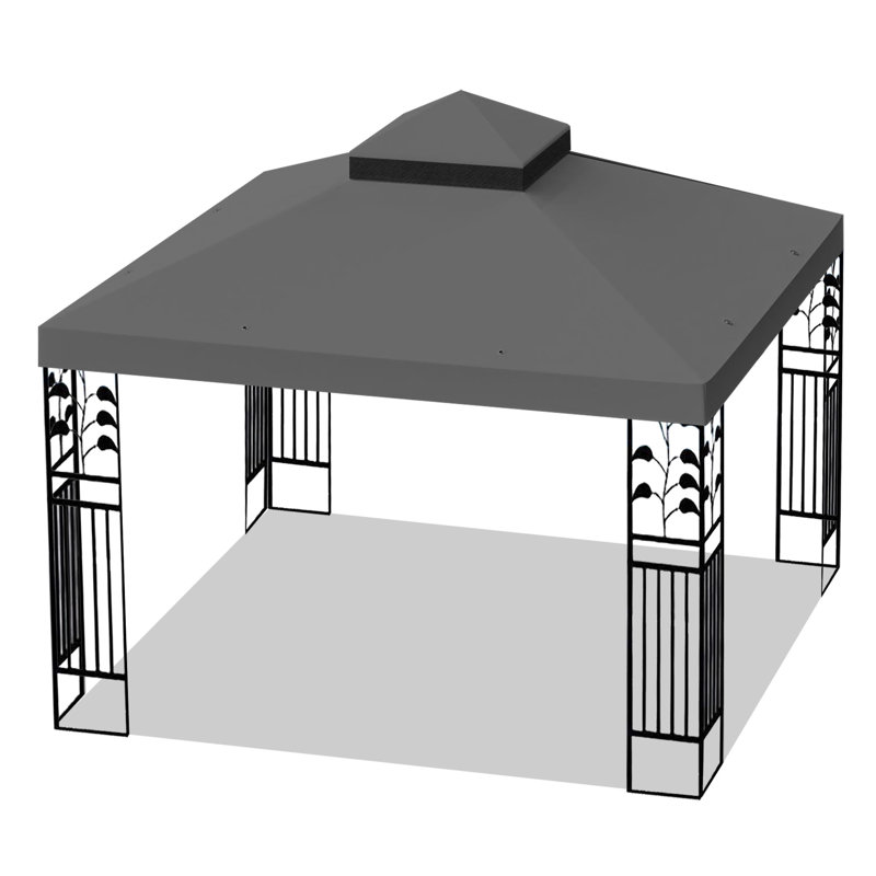 Auvent de remplacement pour pavillon de jardin 10 x 10 pi - à deux niveaux, imperméable et hydrofuge pour ajouter du charme à l'extérieur
