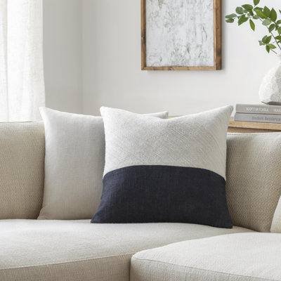 Loomed Luxe Linen Throw Pillow