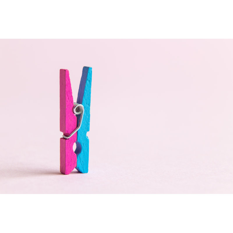 Wooden Clothespin Macro - Wrapped Canvas Print, 20cm H x 30cm W x 3.8cm D