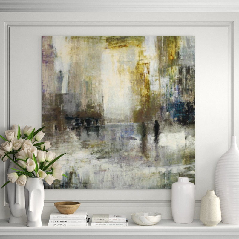 City Search Painting, Knife Gel, 47" H x 47" W