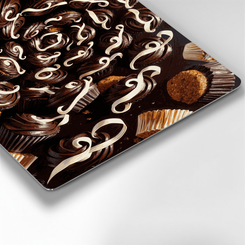 Desserts, hôtesse, petits gâteaux, art mural en métal noir, H 11 po x l 14 po