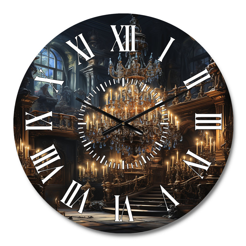 Horloge murale Baroque Dramatic Splendor II - Glam, Médium
