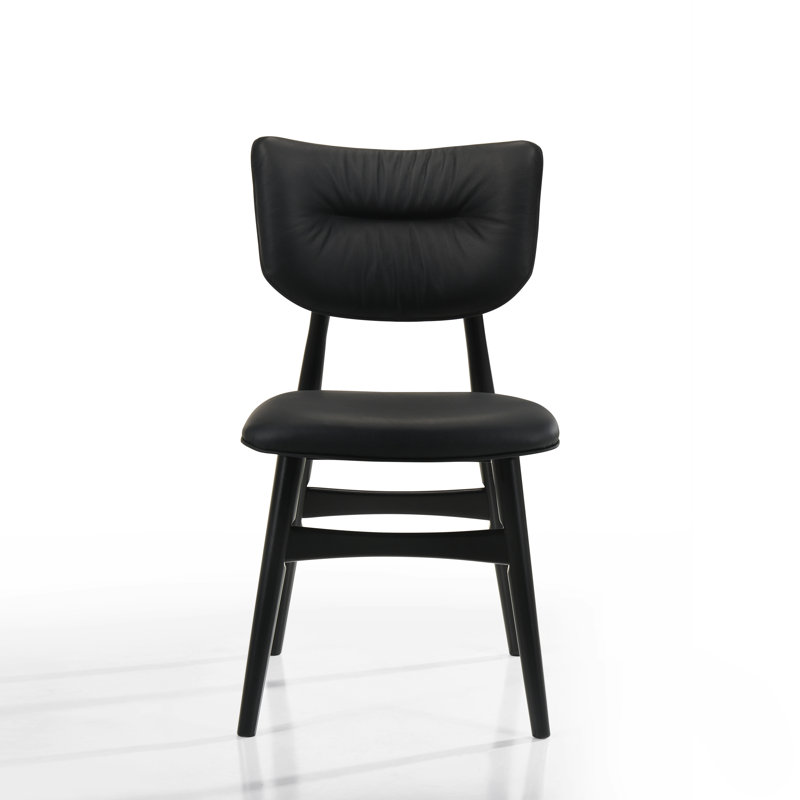 Chaise de salle à manger rembourrée en cuir Joss