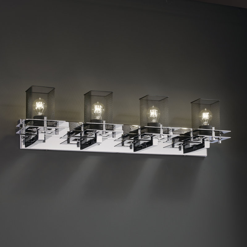 Éclairage pour salle de bain 4 lumières Bennett, Chrome poli