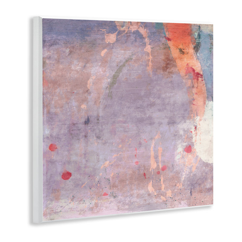 Art abstrait abstrait sur fond ombré mauve par Suzanne Nicoll