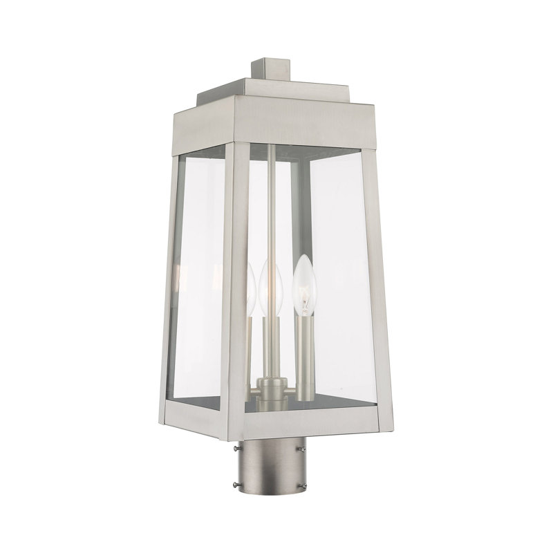 Tête de lanterne câblée 1 lumière Antionetta, H 20,37 po x l 8,25 po x P 8,25 po, Nickel brossé