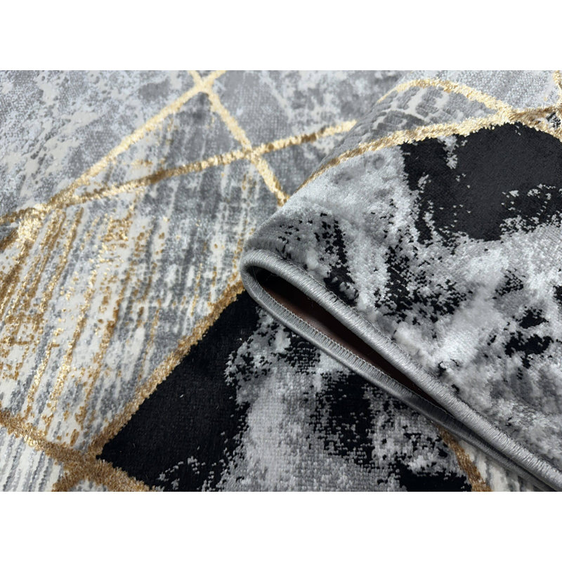 Tapis moderne abstrait abstrait Tabernash, Rectangle 7 pi 10 po x 10 pi 10 po