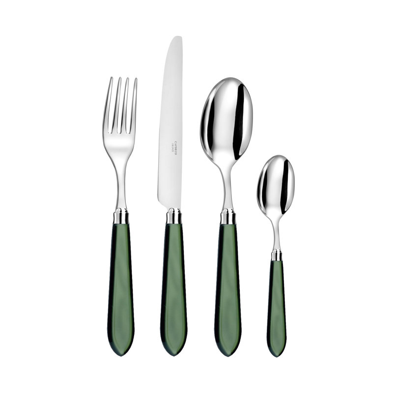 Owen 24 Piece Cutlery Set, Service for 6, Emerald