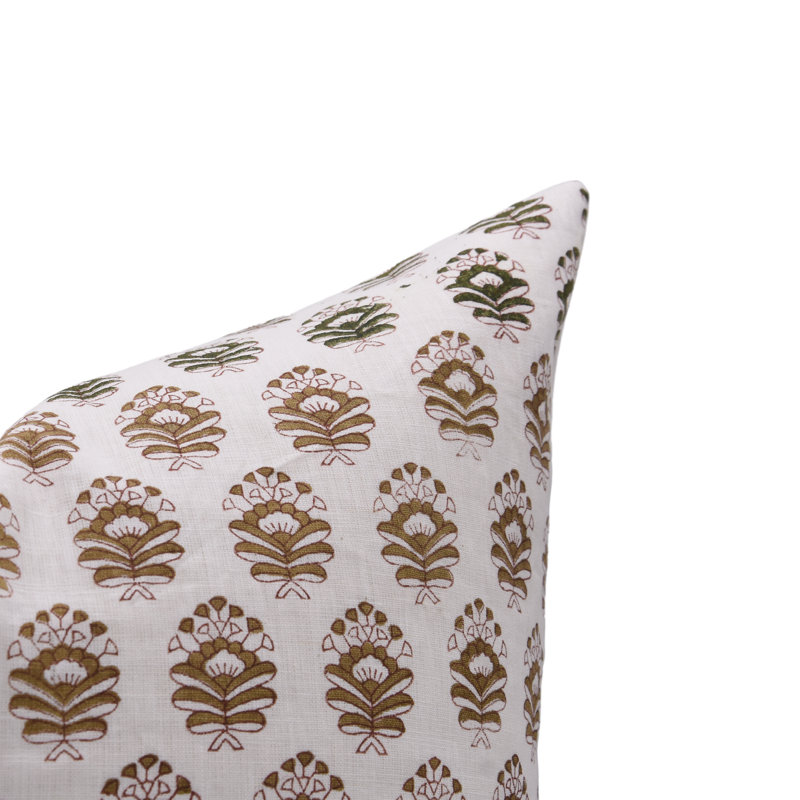 Couvre-oreillers à motif de blocs fabriqués à la main Fab Divine - Bheesma, 14 po x 14 po