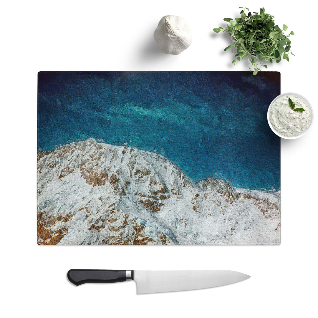 Tempered Glass Denali Mckinley Mountain in Alaska Chopping Board