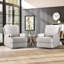 Ensemble de 2 fauteuils inclinables manuels en lin raffinés modernes Phaith (ensemble de 2)-101931483