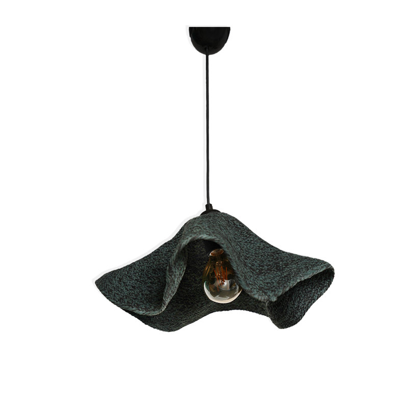Novelty Single Pendant With Cotton Cap, Khaki/Black