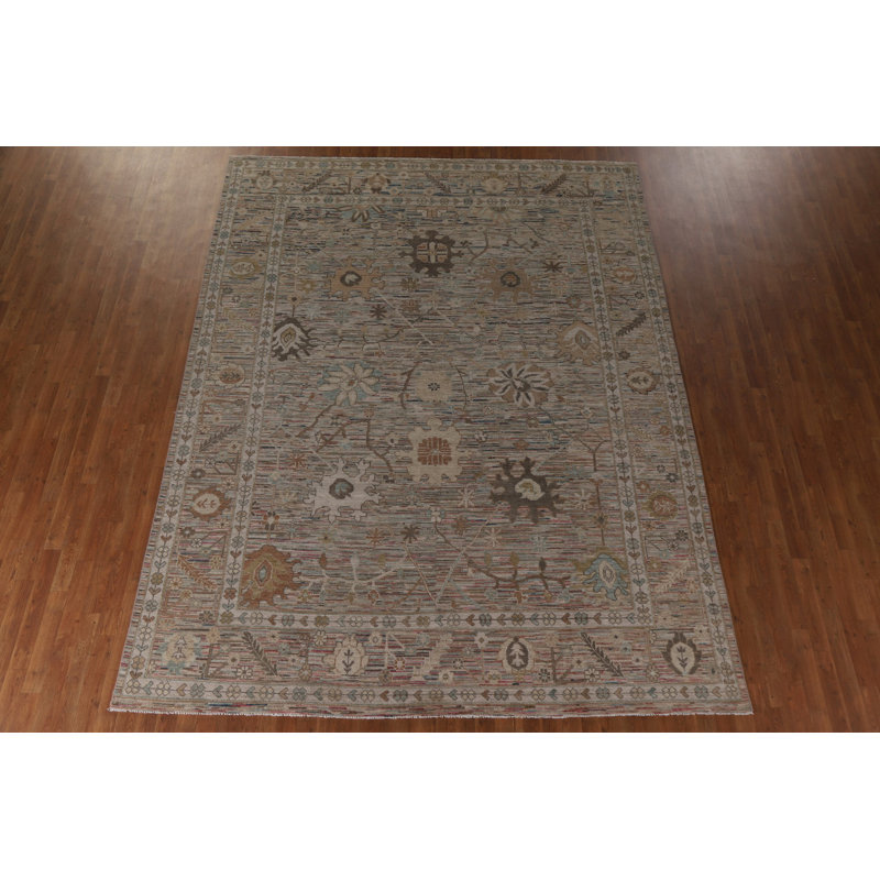 Vegetable Dye Oushak Turkish Area Rug 9x12