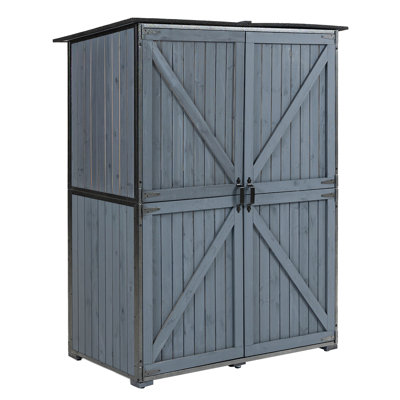 CHUANGYIWANGLUO Outdoor Storage Cabinet, Garden Shed Tool Shed With Metal Frame Structure For Backyard Garden Patio Lawn
