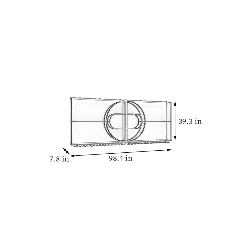 Porte-bouteilles mural Creative, H 39,3 po x l 98,4 po x P 7,8 po 