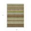 Tapis intérieur / extérieur brun lavable 9 pi x 12 pi Southwestern