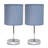 Mini lampe de table simple avec abat-jour cylindrique en tissu Amandev Simple Designs-16393465