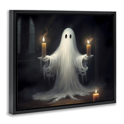 Cadre flottant Spooky Candlelit Ghost, design par LSR Design Studio