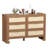 Burlap Design Tall Wood Drawer Dresser Chest Of Drawers For Bedroom, Living Room