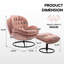 Fauteuil d'appoint avec repose-pieds Anouk-99861134