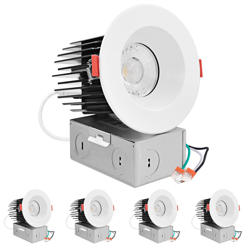 3'' Tunable Color Temperature Dimmable Air-Tight LED Canless Recessed Lighting Kit, White