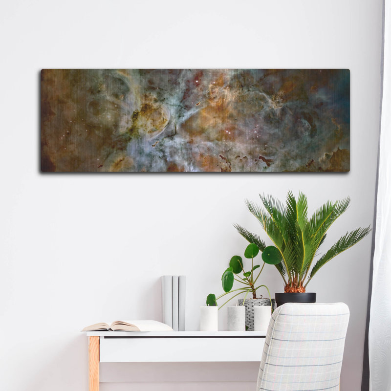 «Ivy Bronx», Carina Nebula, télescope Hubble, art mural en métal, H 16 po x l 48 po