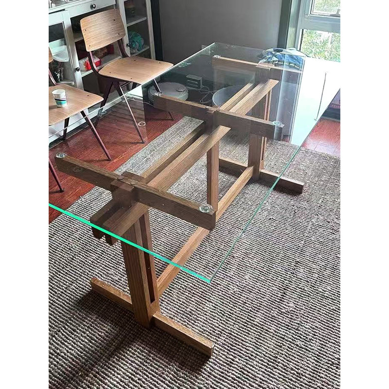 Plateau de table en verre trempé de 47,2 x 23,6 pouces (120 x 60 cm), de forme rectangulaire et de grande taille, résistant aux forces importantes.