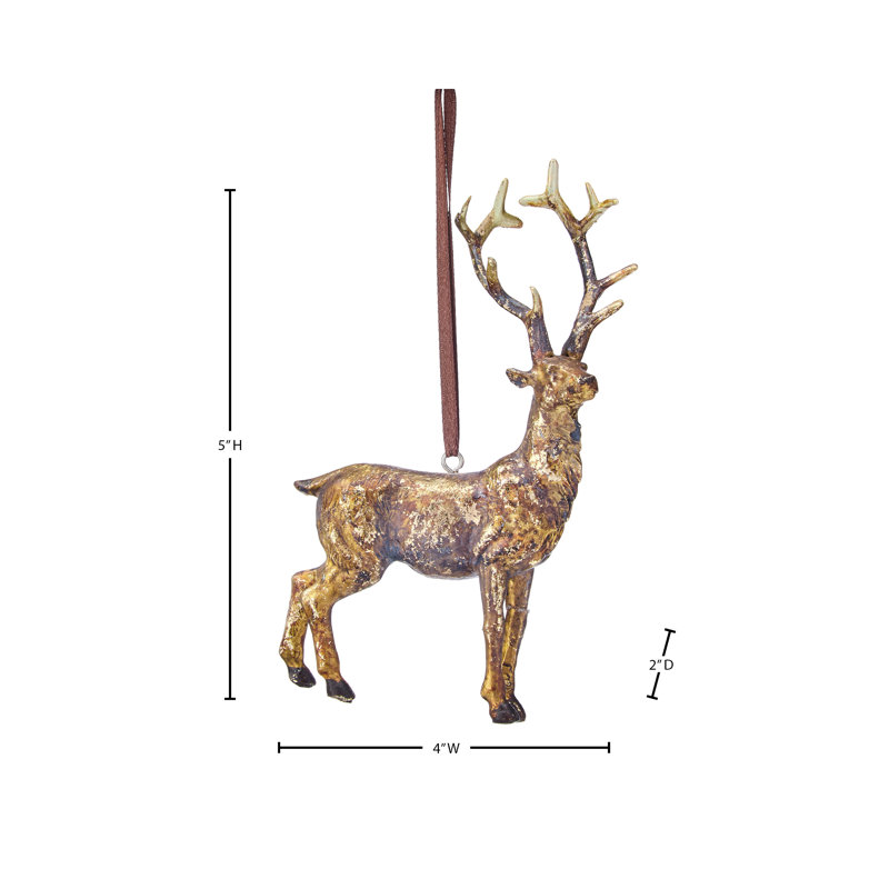 5" Resin Southern Deer Ornament