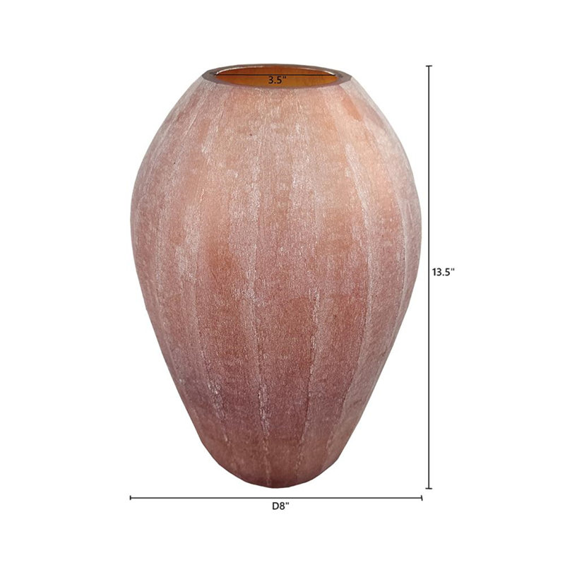 Vase en verre D8x13.5 "