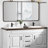 KARAMAG Rectangular 18 Inch Small Drop-in Bathroom Sink Semi-Recessed Easy Installation with Overflow White