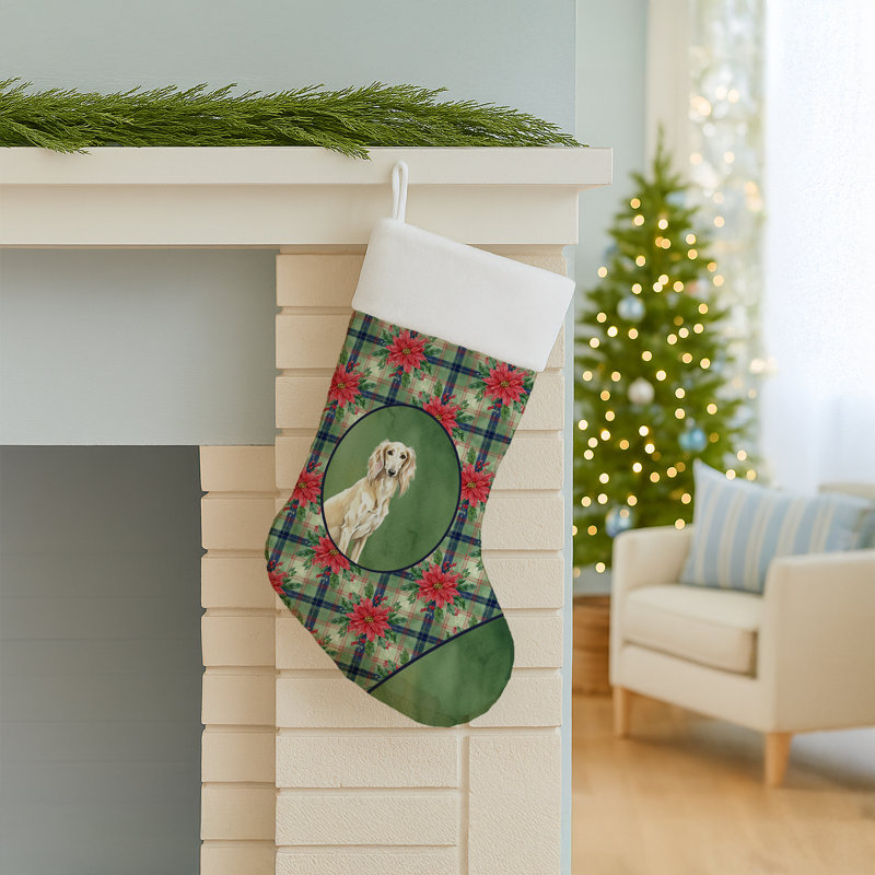 Chaussette de Noël crème Salaki Poinsettias