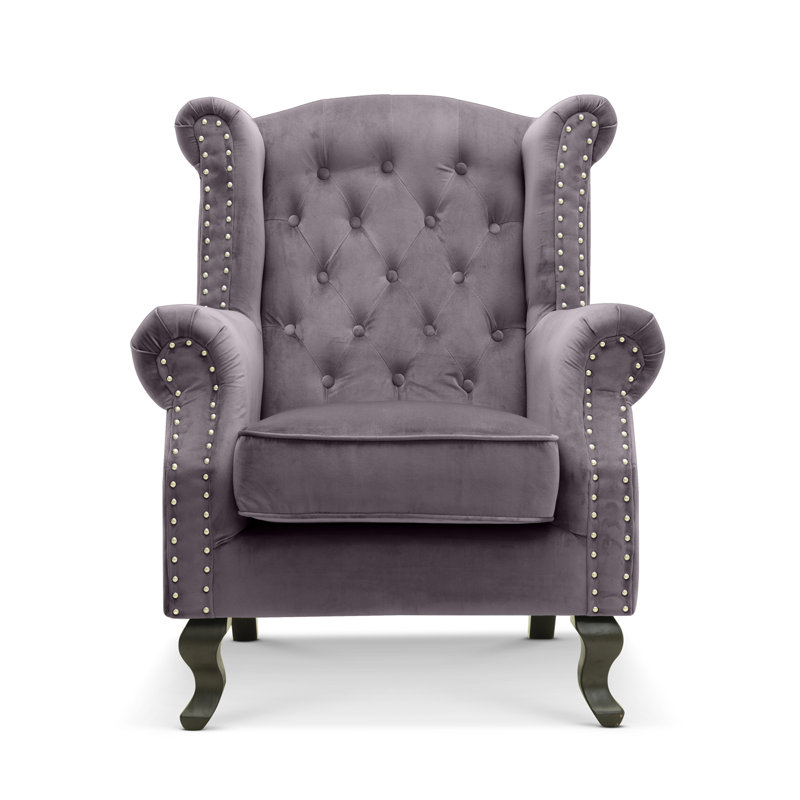 Baden Wingback Chair, Dark Grey