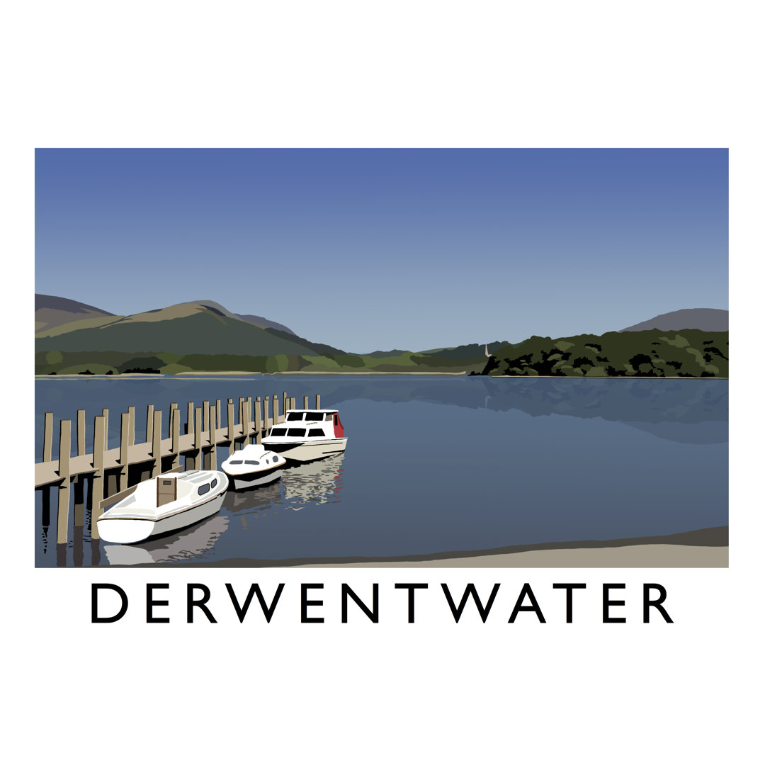 Derwent Water by Richard O'Neil - Graphic Art Print on Paper