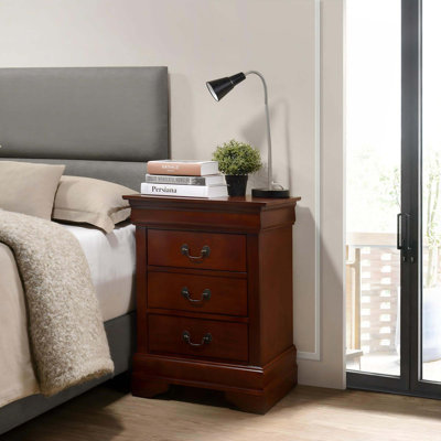 Citronelle 3 Drawer Wood Nightstand