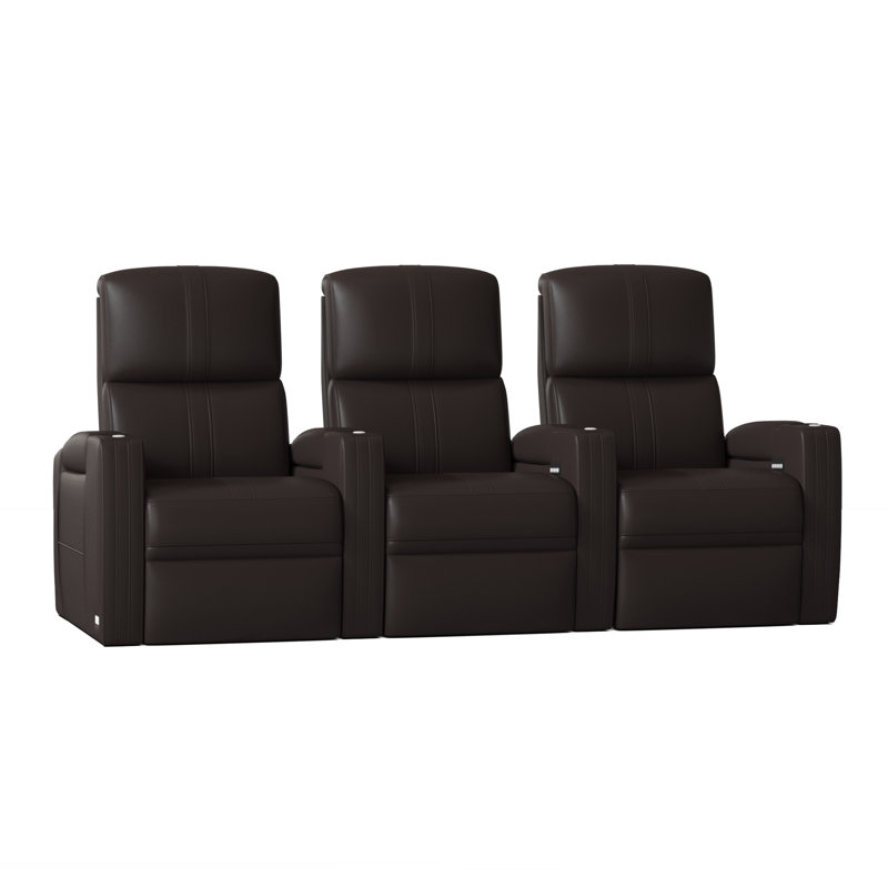 Rangée de cinéma maison Flash HR Series (rangée de 3), Espresso luxe