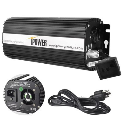 Ipower ballast, ballast horticole électronique à intensité variable numérique pour système de culture hydroponique HPS MH, noir, paquet de 1