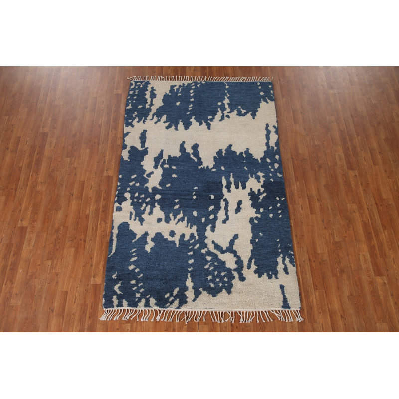 Tapis abstrait marocain indien 5 x 8