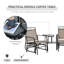 Balancelles d'extérieur avec table basse, balançoire à 2 places pour la détente dans le patio et la cour arrière-1236285633