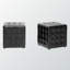 Repose-pieds carré en similicuir Richardson noir, H 14,5 po x l 14,1 po x P 14,1 po-1447961155