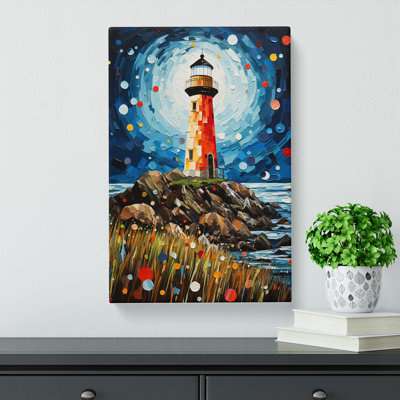 Lighthouse Dadaism Art - Wrapped Canvas
